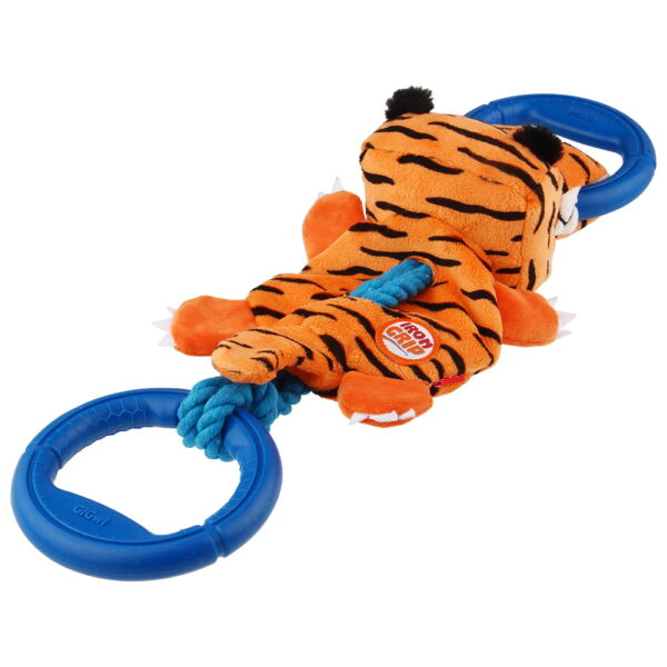 GIGWI IRON GRIP TIGER PLUSH TUG TOY