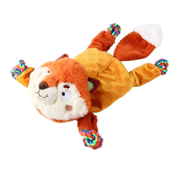GIGWI PLUSH FRIENDZ FOX ROPE