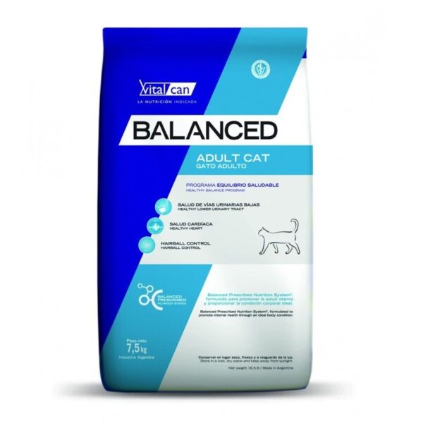 VITALCAN BALANCED GATO ADULTO X  7,5 KG