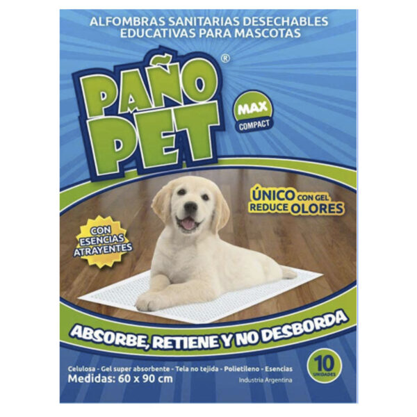 PAÑO PET MAX COMPACT 10U 60x90
