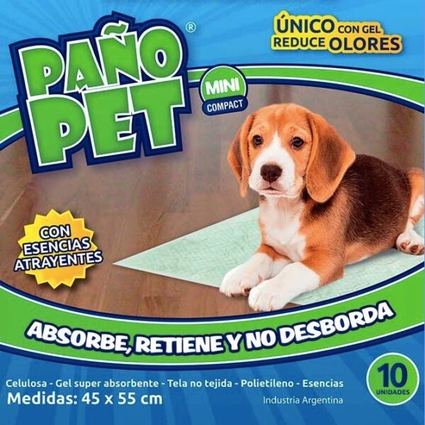 PAÃ‘O PET MINI COMPACT 10U 45x55