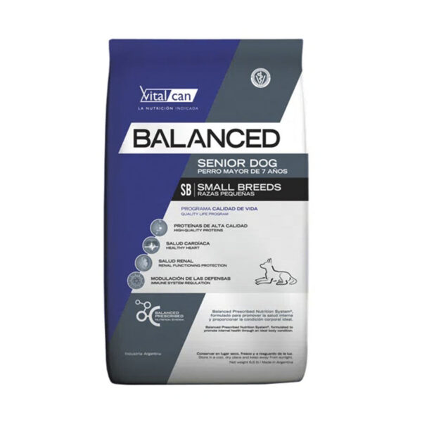 VITALCAN BALANCED PERRO SENIOR SMALL X 3 KG