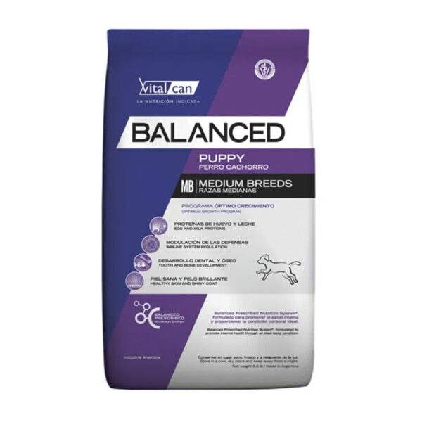 VITALCAN BALANCED PERRO PUPPY MEDIANO 3KG